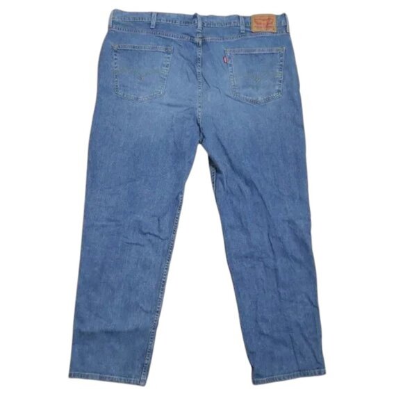 Levis 550 Relaxed Fit Tapered Leg Denim Jeans Men's Size 44x30 Stonewashed Blue - Picture 3 of 7